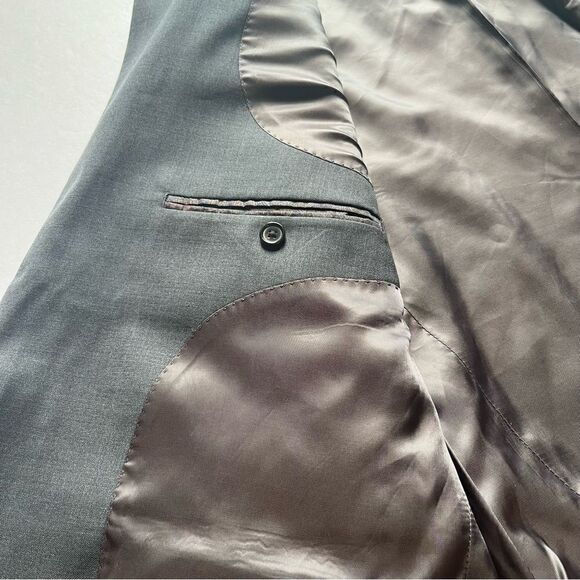 Lauren Ralph Lauren Men's Wool Sport Coat Solid Gray Size 42L - Picture 7 of 10
